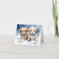 Cute Puppy Xmas Card