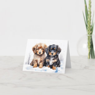 Cute Puppy Xmas Card