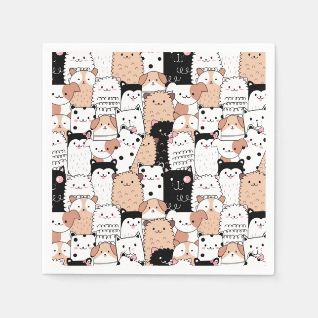 Cute Pups Napkins (Front)