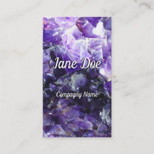 Cute purple amethyst business card