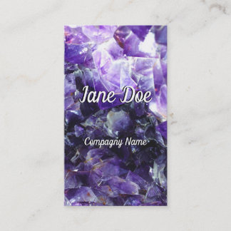 Cute purple amethyst business card