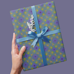 Cute Purple and Green Modern Gift for Mom Wrapping Paper