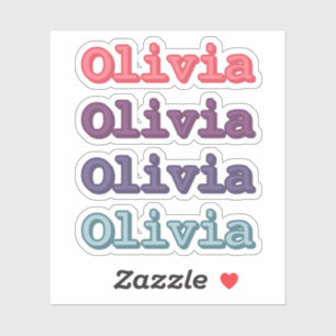 Cute Purple and Pastel Colors Kids Custom Name