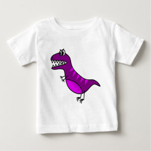 Cute purple angry cartoon dinosaur baby T-Shirt