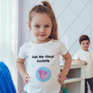Cute Purple Ask Me About Axolotls Salamander T-Shirt