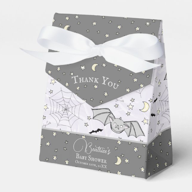 Cute Purple Baby Bats Halloween & Fall Favour Box (Front Side)