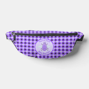 Cute Purple Baby Bee Gender Neutral Custom Bum Bags