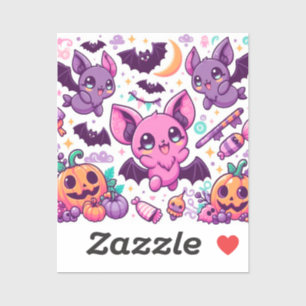 Cute purple bats halloween candy