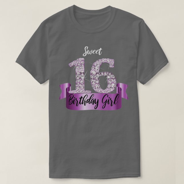 Cute Purple Black  T-Shirt (Design Front)