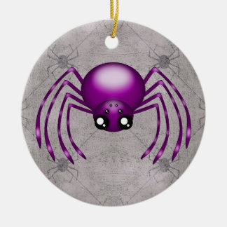 Cute Purple Cartoon Spider Halloween Decoration