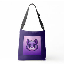 Cute Purple Cat Face