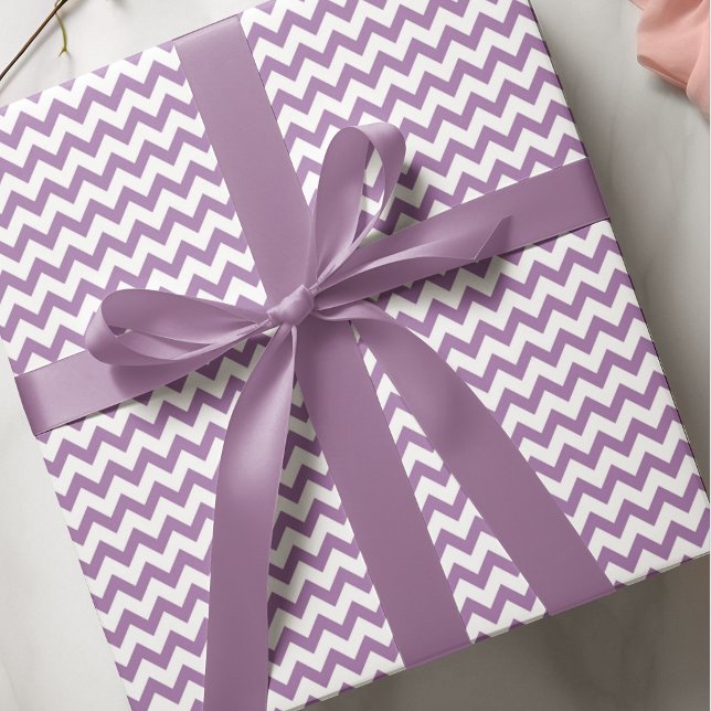 Cute Purple Chevron Pattern Wrapping Paper (Creator Uploaded)
