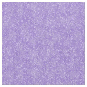 Cute Purple Dog Pattern Fabric