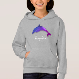 Cute purple dolphin - add name