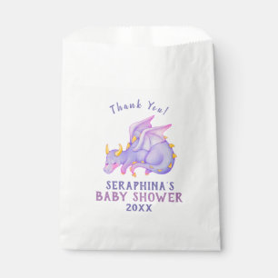 Cute Purple Dragon Baby Shower Favour Bags