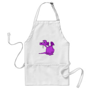 Cute Purple Dragon Baby Standard Apron