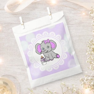 Cute Purple Elephant Favour Bags