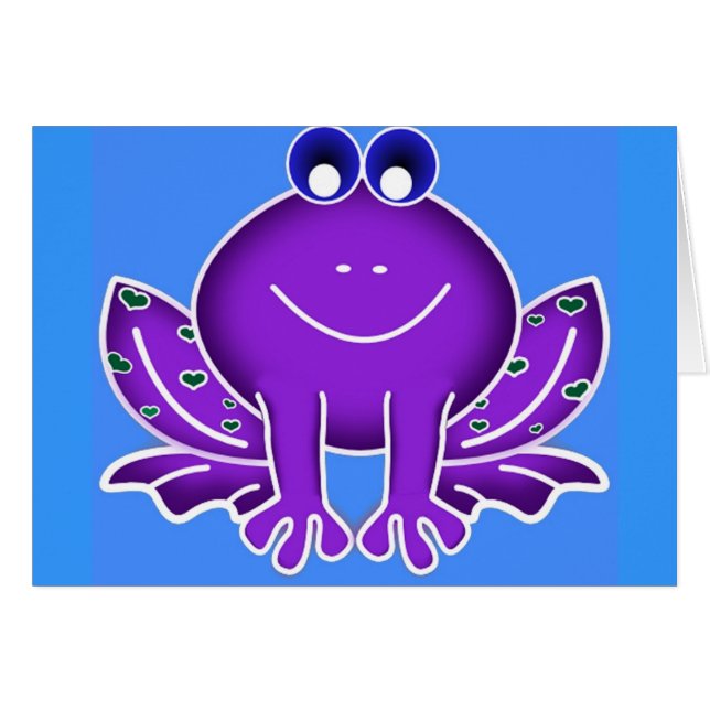 cute purple frog (Front Horizontal)