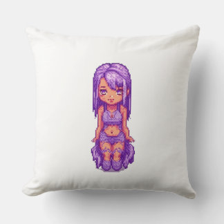 Cute purple girl cushion