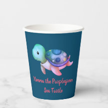 Cute Purple & Green Mimma The Sea Turtle