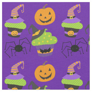 Cute Purple Halloween Fabric