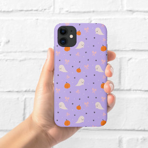 Cute Purple Halloween Ghost Pattern Phone Case