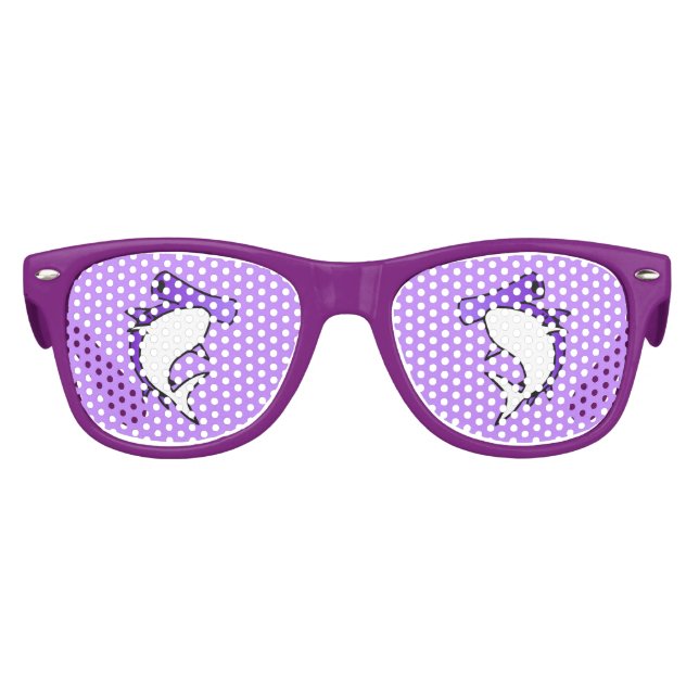 Cute Purple Hammer Head Shark Cartoon Kids Sunglasses (Front)