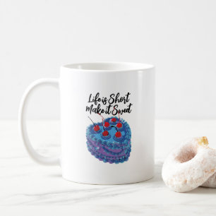 Cute Purple Heart Cake Pattern Coffee Mug