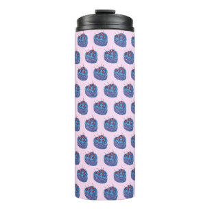 Cute Purple Heart Cake Pattern Thermal Tumbler