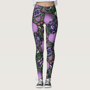 Cute Purple Heart Leggings