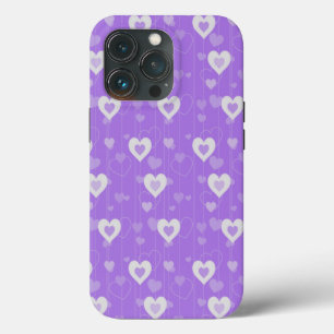 Cute Purple Hearts iPhone 13 Pro Case