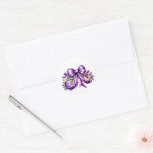 Cute Purple Holiday Stickers