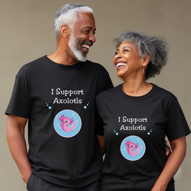 Cute Purple I Support Axolotls Dark Colour T-Shirt (Creator Uploaded)