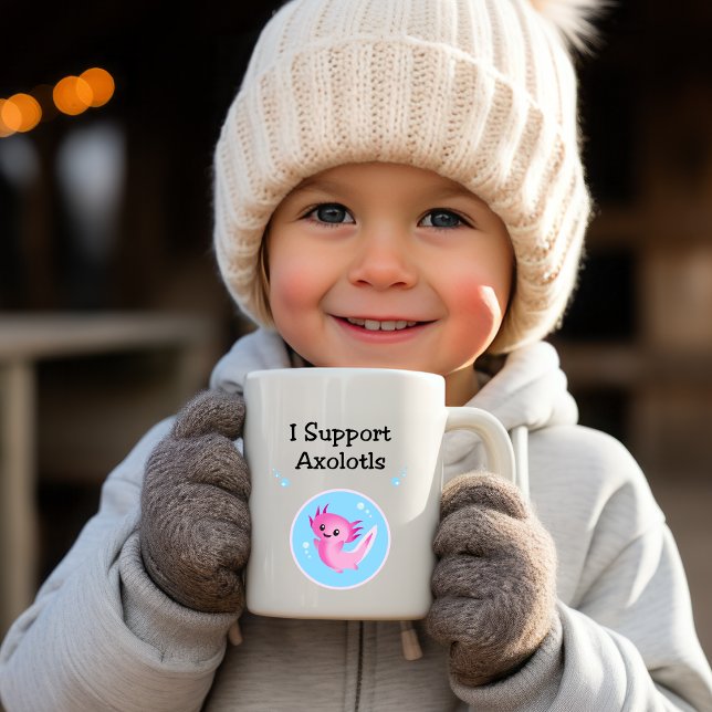 Cute Purple I Support Axolotls Light-Colour Coffee Mug (Creator Uploaded)