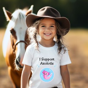 Cute Purple I Support Axolotls Light-Colour T-Shirt