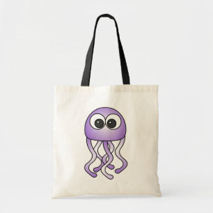Cute Purple Kawaii Jellyfish Tote Bag