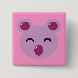Cute Purple Koala Bear 15 Cm Square Badge