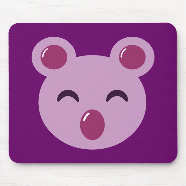 Cute Purple Koala Bear Mouse Mat (Front)