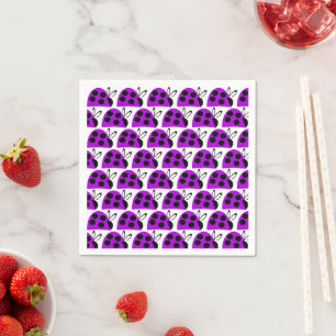 Cute Purple Ladybug  Napkin