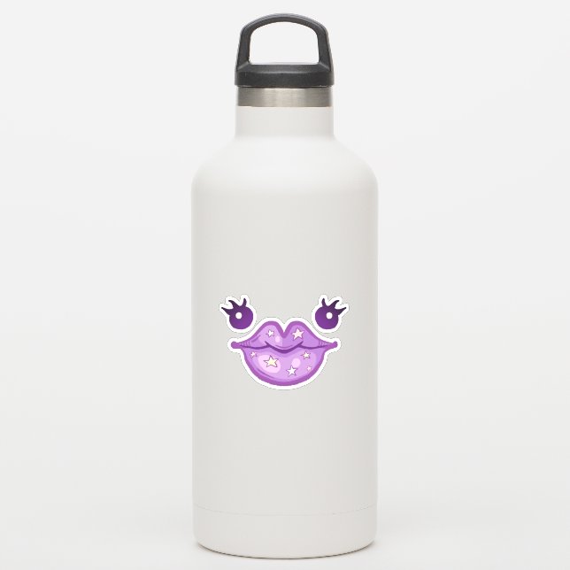 Cute Purple Lips and eyes (Waterbottle)