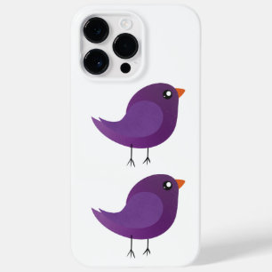Cute Purple Little Bird Illustration Case-Mate iPhone 14 Pro Max Case