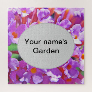 Cute Purple Little Flowers Jigsaw Puzzle