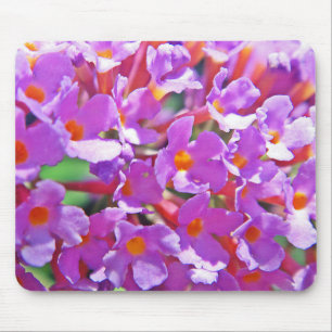 Cute Purple Little Flowers Scented Jar Candle Mouse Mat