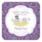 Cute Purple Love Birds Bridal Shower Square