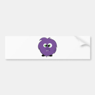 Cute Purple Monster Bumper Sticker