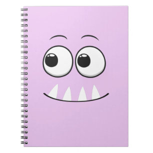 Cute Purple Monster notebook for kids