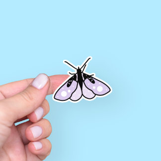 Cute Purple Moth Sticker