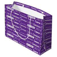 Cute Purple Name Collage Customised Birthday