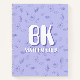 Cute purple Notebook with initials 