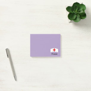 Cute Purple Nurse Personalized Post-it Notes
